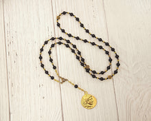 Charon Prayer Bead Necklace in Black Onyx: Greek God, Ferryman of the Dead, Guardian of the River Styx