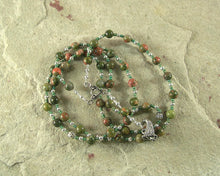 Demeter Prayer Bead Necklace in Unakite: Greek Goddess of Grain, the Harvest, the Seasons, and the Afterlife - Hearthfire Handworks 