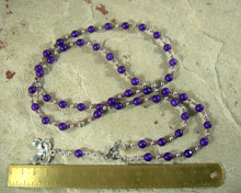 Dionysos Prayer Bead Necklace in Amethyst: Greek God of the Grape, Theater, the Mysteries - Hearthfire Handworks 