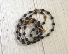 Eris Prayer Bead Necklace in Onyx: Greek Goddess of Discord, Strife and Rivalry, Provoker of Competition, Agent of Ambition