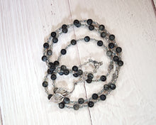 Hades Prayer Bead Necklace in Labradorite: Greek God of Death and the Afterlife