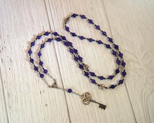 Hekate (Hecate) Prayer Bead Necklace in Amethyst: Greek Goddess of Magic, Witchcraft