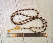 Hekate (Hecate) Prayer Bead Necklace in Bloodstone: Greek Goddess of Magic, Witchcraft