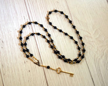 Hekate (Hecate) Prayer Bead Necklace in Golden Obsidian: Greek Goddess of Magic, Witchcraft