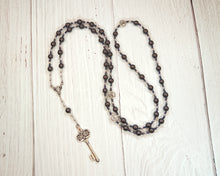 Hekate (Hecate) Prayer Bead Necklace in Hematite: Greek Goddess of Magic, Witchcraft