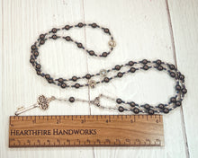 Hekate (Hecate) Prayer Bead Necklace in Hematite: Greek Goddess of Magic, Witchcraft