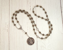 Hekate (Hecate) Prayer Bead Necklace in Smoky Quartz: Greek Goddess of Magic, Witchcraft