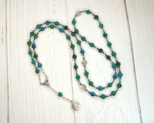 Hera Prayer Bead Necklace in Chrysocolla: Greek Goddess of the Heavens, Marriage and Fidelity, Queen of Olympus