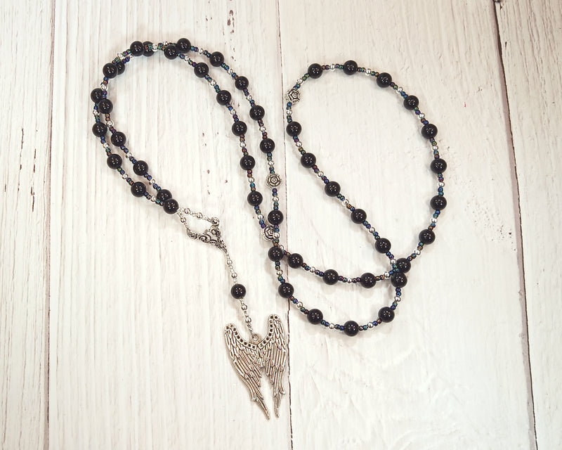 Nemesis Prayer Bead Necklace in Black Onyx: Greek Goddess of Vengeance ...