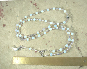 Selene Prayer Bead Necklace in Opalite: Greek Goddess of the Moon