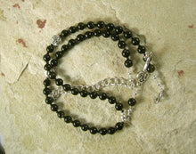 Hekate (Hecate) Necklace in Black Onyx (Adjustable): Greek Goddess of Magic, Witchcraft - Hearthfire Handworks 
