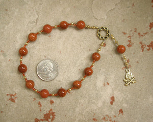 Hestia Pocket Prayer Beads in Goldstone: Greek Goddess of the Hearth, Home and Family - Hearthfire Handworks 