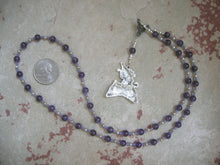 Osiris (Wesir) Prayer Bead Necklace in Amethyst: Egyptian God of Death and the Afterlife - Hearthfire Handworks 