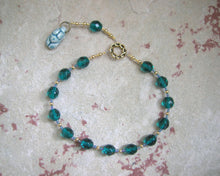 Goddess Prayer Beads with Green Ceramic Goddess Pendant - Hearthfire Handworks 