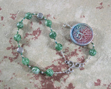 Nemetona Pocket Prayer Beads in Tree Agate: Gaulish Celtic Goddess of the Sacred Grove - Hearthfire Handworks 