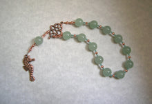 Poseidon Pocket Prayer Beads in Green Aventurine: Greek God of the Sea - Hearthfire Handworks 