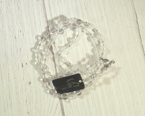 Nekhbet Prayer Bead Necklace in Clear and Cracked Quartz: Egyptian Vulture Goddess, Patron and Protector of Upper Egypt