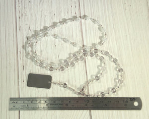 Nekhbet Prayer Bead Necklace in Clear and Cracked Quartz: Egyptian Vulture Goddess, Patron and Protector of Upper Egypt