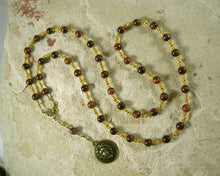 Sekhmet Prayer Bead Necklace in Red Tiger Eye: Egyptian Goddess of Healing, War, Justice and Vengeance - Hearthfire Handworks 