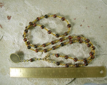 Sekhmet Prayer Bead Necklace in Red Tiger Eye: Egyptian Goddess of Healing, War, Justice and Vengeance - Hearthfire Handworks 