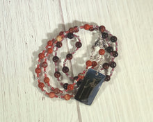Wadjet Prayer Bead Necklace in Red Jasper and Red Tiger Eye: Egyptian Cobra Goddess, Patron and Protector of Lower Egypt