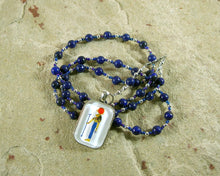 Tefnut Prayer Bead Necklace in Lapis Lazuli: Egyptian Goddess of the Waters and the Rains - Hearthfire Handworks 