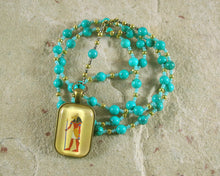Wepwawet Prayer Bead Necklace in Stabilized Turquoise: Egyptian God of Possibilities, Opener of the Ways - Hearthfire Handworks 
