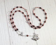 Loki Prayer Bead Necklace in Red Tiger Eye: Norse God of Chaos, Change, Transformation