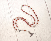 Thor Prayer Bead Necklace in Red Jasper: Norse God of Thunder, Protection, Fertility
