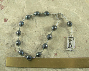 Anubis Pocket Prayer Beads: Egyptian God of the Underworld and the Afterlife, Guardian of the Dead - Hearthfire Handworks 