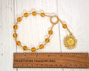 Helios Pocket Prayer Beads: Greek God of the Sun, All-Seeing Observer, Witness of Oaths