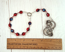 Loki Pocket Prayer Beads with Urnes Snakes: Norse God of Chaos, Change, Transformation