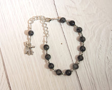 Anubis Prayer Bead Bracelet in Labradorite: Egyptian God of the Underworld and the Afterlife, Guardian of the Dead