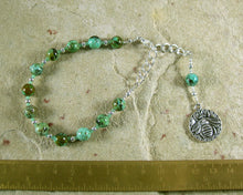 Aristaios Prayer Bead Bracelet in African Turquoise: Greek God of Excellence and Useful Arts - Hearthfire Handworks 