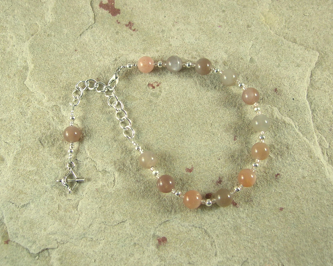 Artemis Prayer Bead Bracelet in Moonstone: Greek Goddess of  the Wild, Protector of Young Women - Hearthfire Handworks 