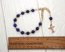 Hygeia Prayer Bead Bracelet in Lapis Lazuli: Greek Goddess of Health and Healing