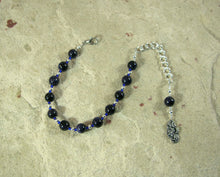 Nyx Prayer Bead Bracelet in Blue Goldstone: Greek Goddess of the Night