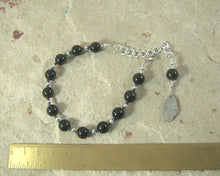 Nyx Prayer Bead Bracelet in Golden Obsidian: Greek Goddess of the Night