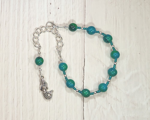 Ran Prayer Bead Bracelet in Chrysocolla: Norse Goddess of the Sea