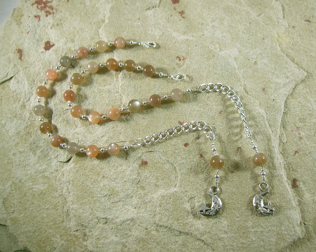 Custom Order, Reserved:  Selene Prayer Bead Bracelets - Hearthfire Handworks 