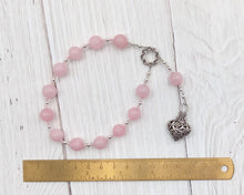 Aphrodite Pocket Prayer Beads in Rose Quartz:  Greek Goddess of Love and Beauty