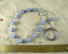 Apollo Pocket Prayer Beads in Celestite: Greek God of Music and the Arts, Health and Healing - Hearthfire Handworks 