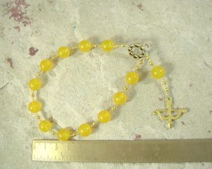 Apollo Pocket Prayer Beads in Golden Agate: Greek God of Music and the Arts, Health and Healing
