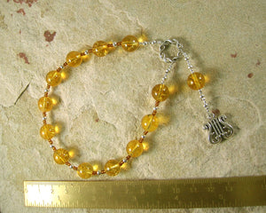 Apollo Pocket Prayer Beads in Citrine: Greek God of Music and the Arts, Health and Healing - Hearthfire Handworks 