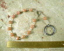 Apollo Pocket Prayer Beads in Sunstone: Greek God of Music and the Arts, Health and Healing - Hearthfire Handworks 
