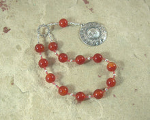 Ares Pocket Prayer Beads in Carnelian: Greek God of War, Battle, Courage, Patron of Soldiers