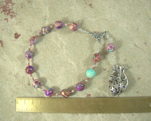 Circe Pocket Prayer Beads in Purple Imperial Jasper: Greek Goddess of Magic, Transformation