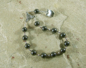 Eris (Discord) Pocket Prayer Beads in Pyrite: Greek Goddess of Discord, Strife and Rivalry - Hearthfire Handworks 