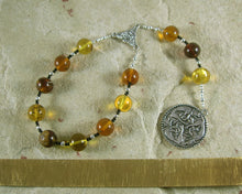 Freyja (Freya) Pocket Prayer Beads in Amber: Norse Goddess of Love, War and Magic - Hearthfire Handworks 