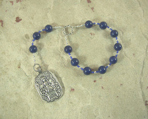 Frigga  Pocket Prayer Beads in Lapis Lazuli: Norse Goddess of Wisdom, Weaving, Good Management